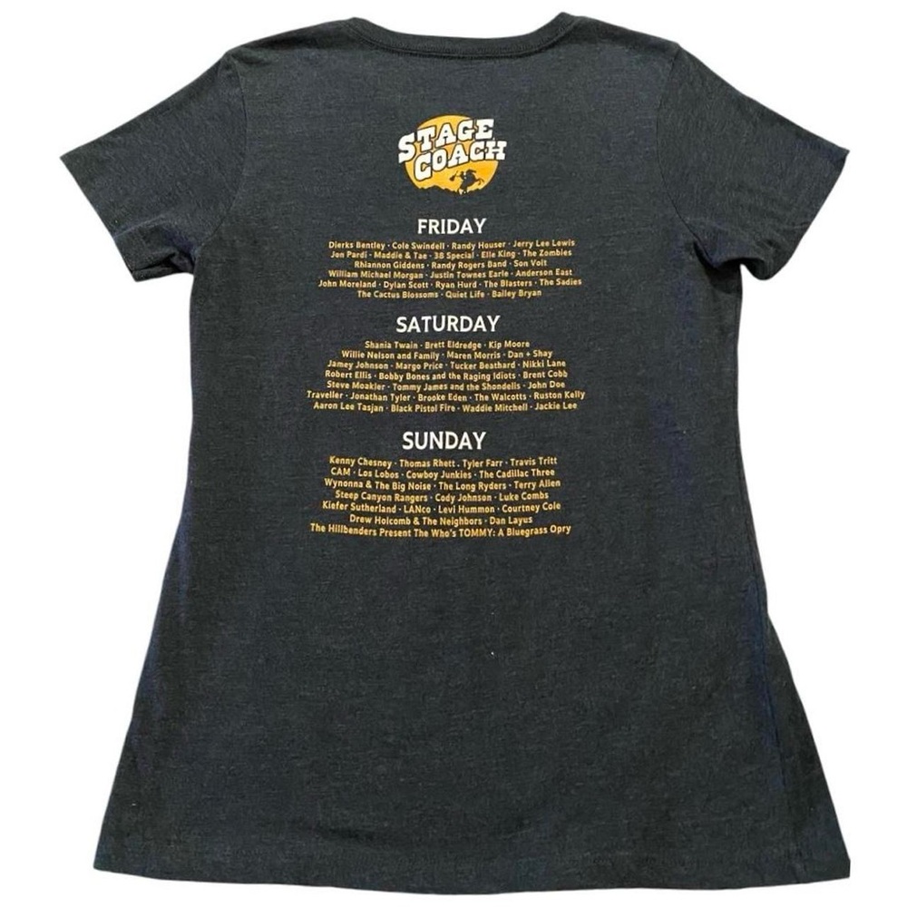 Stagecoach Country Music Festival 2017 Tshirt XL Band Lineup 10 Year Anniversary - Picture 3 of 7